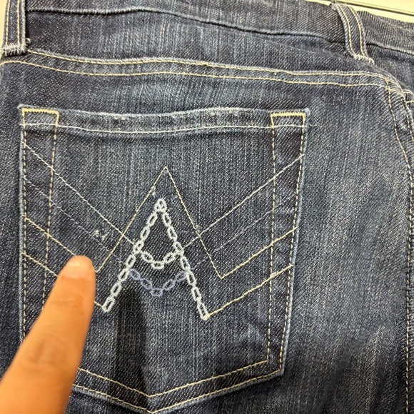 7 For All Mankind Jeans Womens Blue Denim Pants A Pocket Bootcut Size 28 - Picture 9 of 10